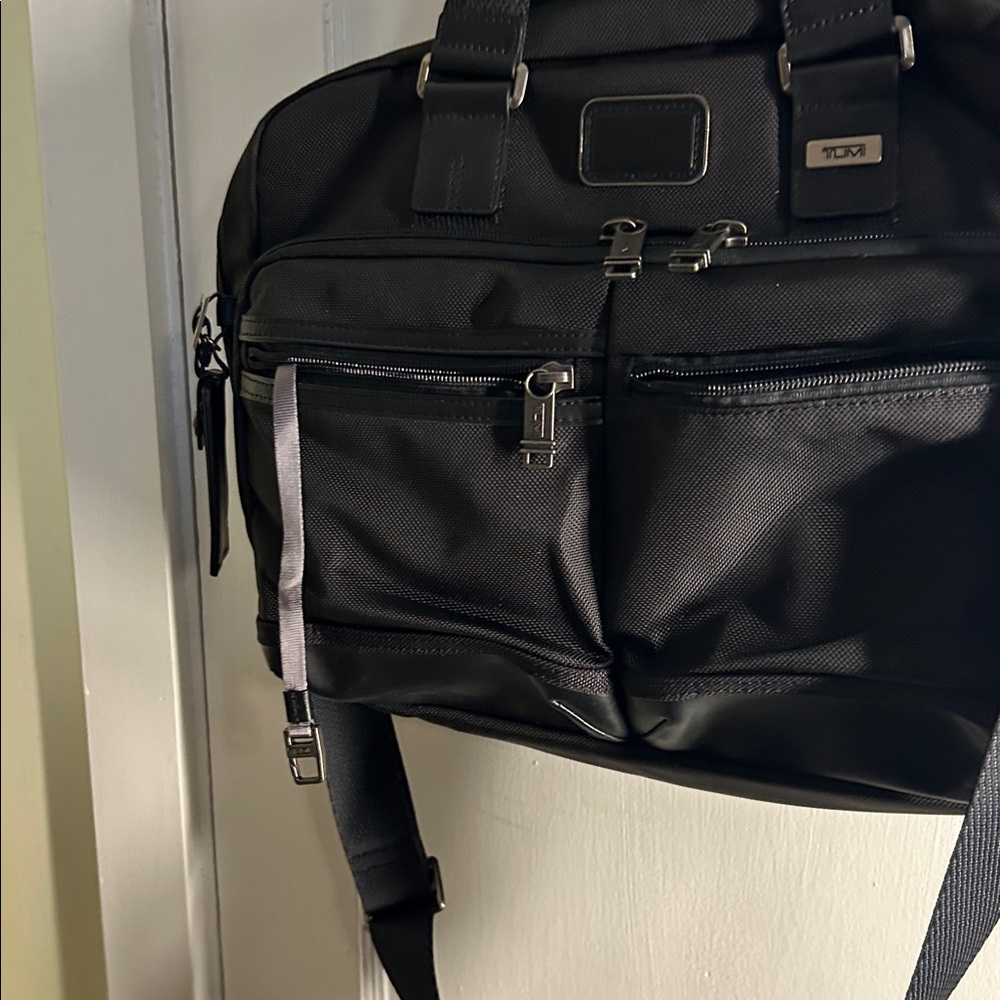 Tumi Alpha Bravo Briefcase Laptop Nylon Leather Black - Picture 4 of 13